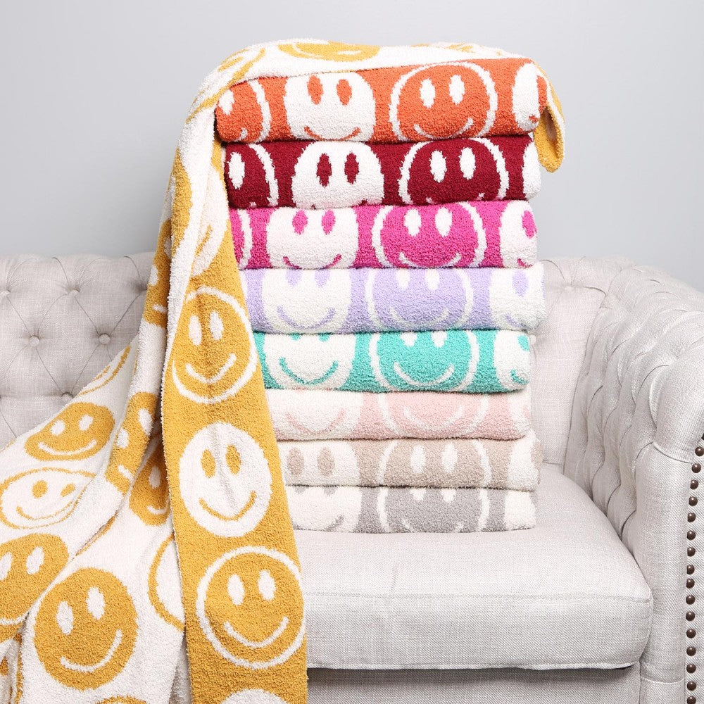 Be Happy Blanket | 8 colors – Little Miss Petals Boutique