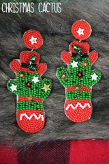 Holiday Seed Bead Earrings