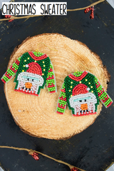 Holiday Seed Bead Earrings