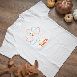 Personalized Turkey Tee (No Bow)