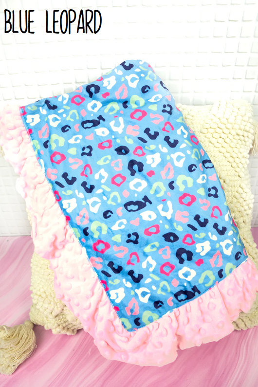 Personalized Fleece Minky Blanket Multiple Prints Little Miss