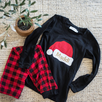 Personalized Santa Hat Pajamas